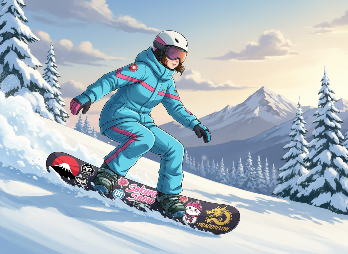 スキー板やスノボー用ステッカー